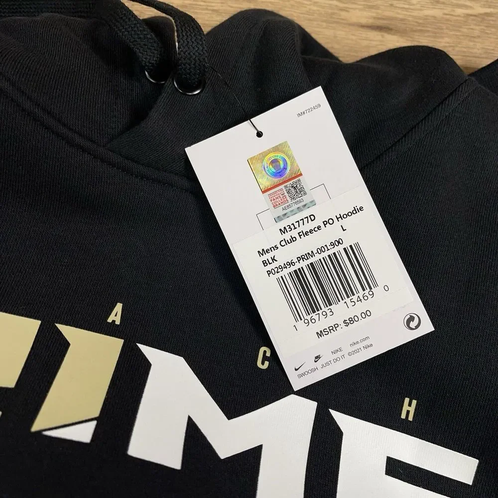 NWT‎ Nike Men's Large Coach Prime Deion Sanders 2.0 Black Pullover Hoodie